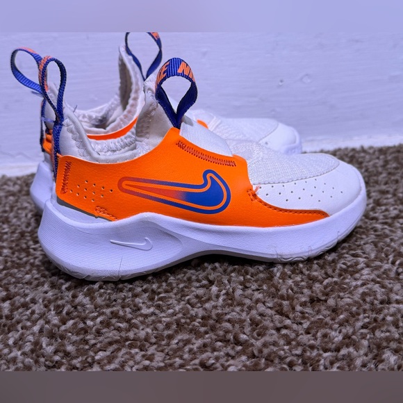 Nike Other - Nike Flex Runner 3 PS Kids 9C White Total Orange Blue Shoes FN1449-101 NWB